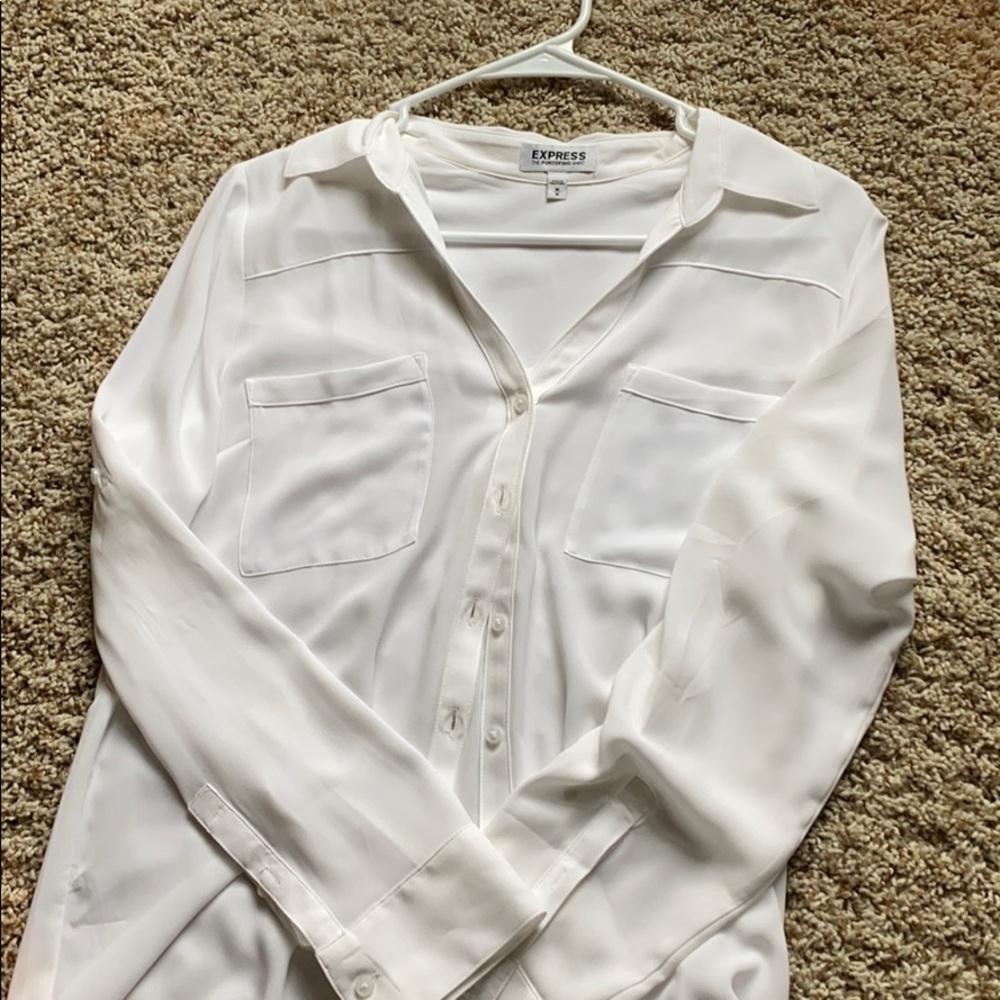 Sheer White Express Blouse